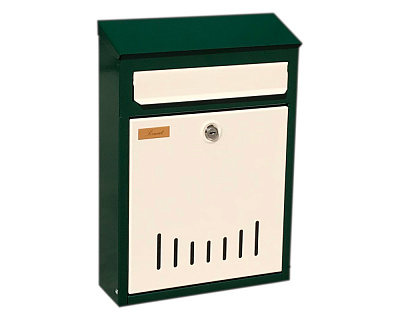 Почтовый ящик Элит зеленый-молочный